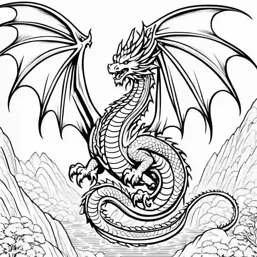 Flying Dragon coloring pages